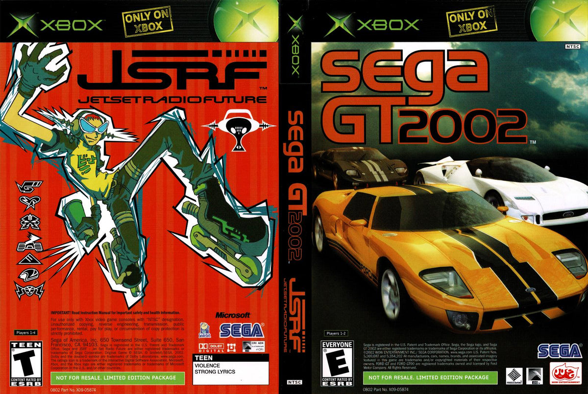 Double J's Collectibles - Sega GT 2002 & JSRF - Video Game - Xbox