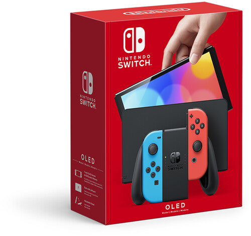 Nintendo Switch OLED with Blue and Red Joy-Con